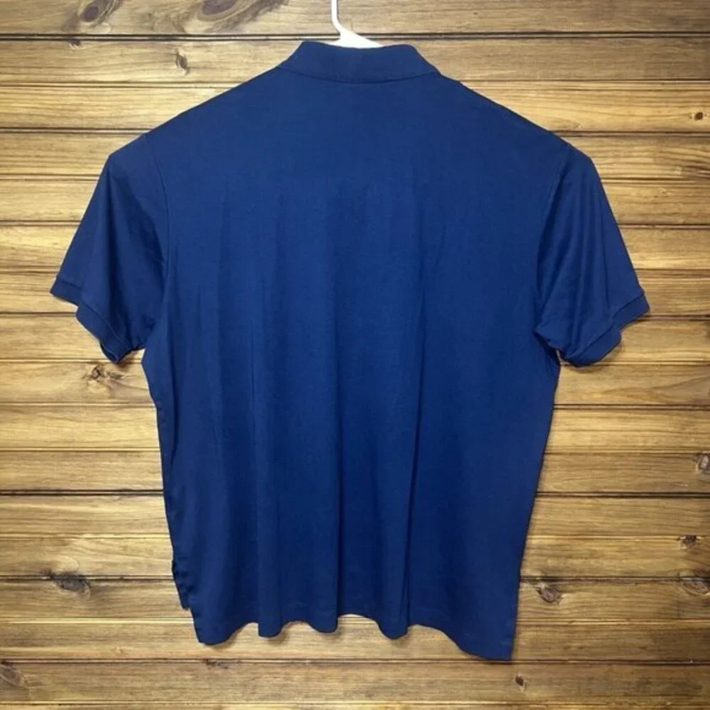 Ralph Lauren Polo Shirt Men 2XB Navy Blue Pima Soft Touch Short Sleeve Pony Logo